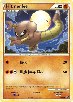 Hitmonlee z edície HS—Undaunted, karta č.52
