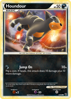 Houndour z edície HS—Undaunted, karta č.54