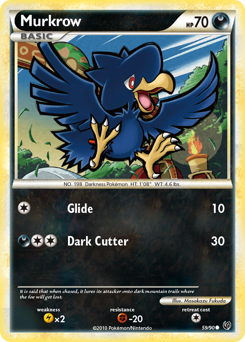 Murkrow z edície HS—Undaunted, karta č.59