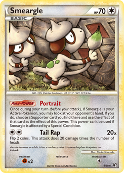 Smeargle z edície HS—Undaunted, karta č.8