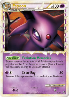 Espeon z edície HS—Undaunted, karta č.81