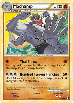 Machamp z edície HS—Triumphant, karta č.26