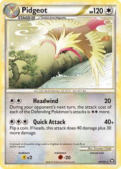 Pidgeot z edície HS—Triumphant, karta č.29