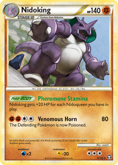 Nidoking z edície HS—Triumphant, karta č.6