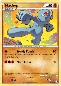 Machop z edície HS—Triumphant, karta č.67