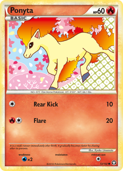 Ponyta z edície HS—Triumphant, karta č.72