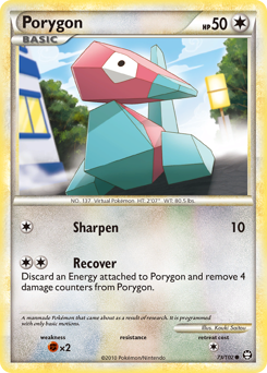 Porygon z edície HS—Triumphant, karta č.73