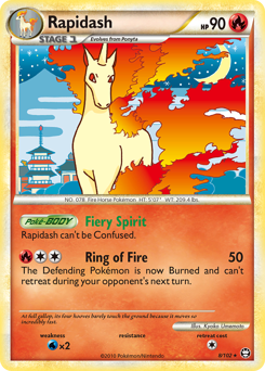 Rapidash z edície HS—Triumphant, karta č.8