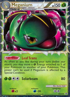 Meganium z edície HGSS Black Star Promos, karta č.HGSS08