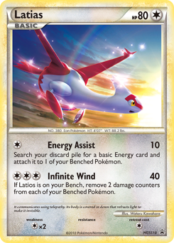 Latias z edície HGSS Black Star Promos, karta č.HGSS10