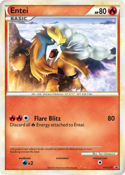 Entei z edície HGSS Black Star Promos, karta č.HGSS20