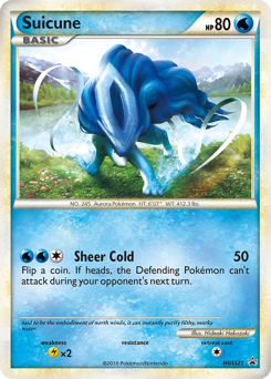 Suicune z edície HGSS Black Star Promos, karta č.HGSS21