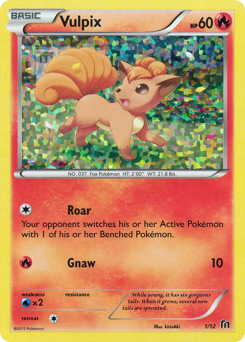 Vulpix z edície McDonald's Collection 2016, karta č.1