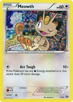 Meowth z edície McDonald's Collection 2016, karta č.11
