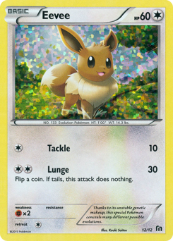 Eevee z edície McDonald's Collection 2016, karta č.12