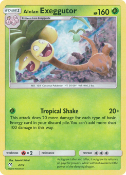 Alolan Exeggutor z edície McDonald's Collection 2019, karta č.2