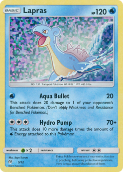 Lapras z edície McDonald's Collection 2019, karta č.5