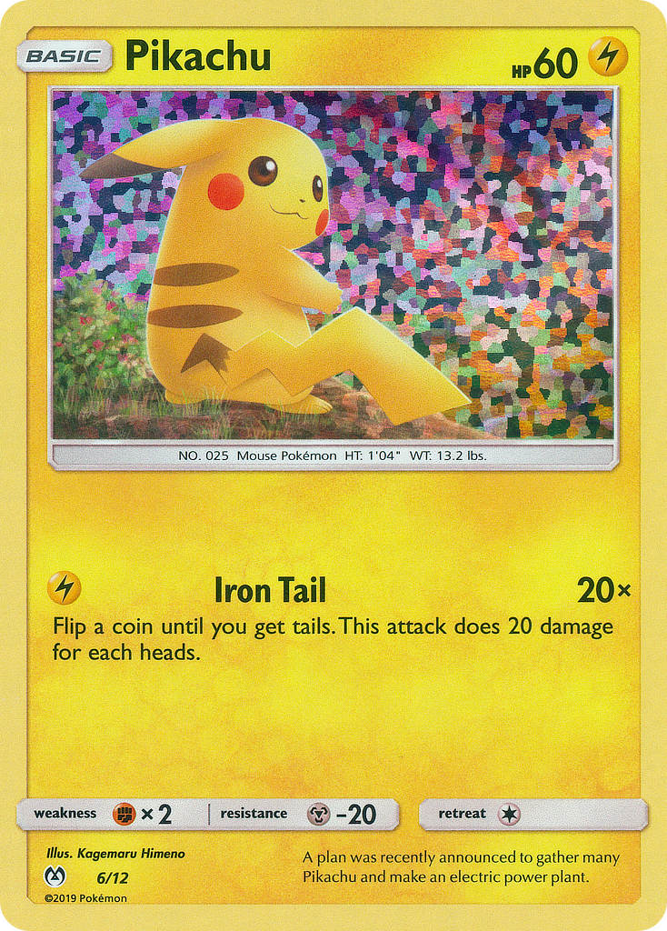 Pikachu z edície McDonald's Collection 2019, karta č.6