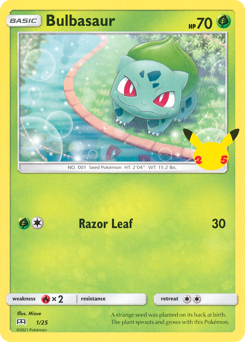Bulbasaur z edície McDonald's Collection 2021, karta č.1
