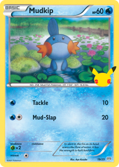 Mudkip z edície McDonald's Collection 2021, karta č.19