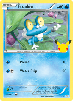 Froakie z edície McDonald's Collection 2021, karta č.22