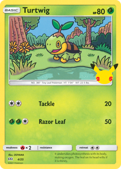Turtwig z edície McDonald's Collection 2021, karta č.4