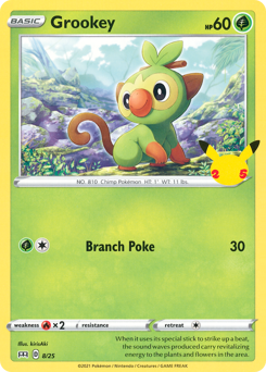 Grookey z edície McDonald's Collection 2021, karta č.8