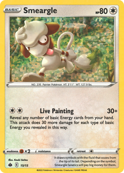 Smeargle z edície McDonald's Collection 2022, karta č.15