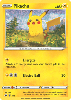 Pikachu z edície McDonald's Collection 2022, karta č.7
