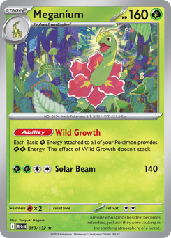 Meganium z edície Mega Evolution, karta č.10