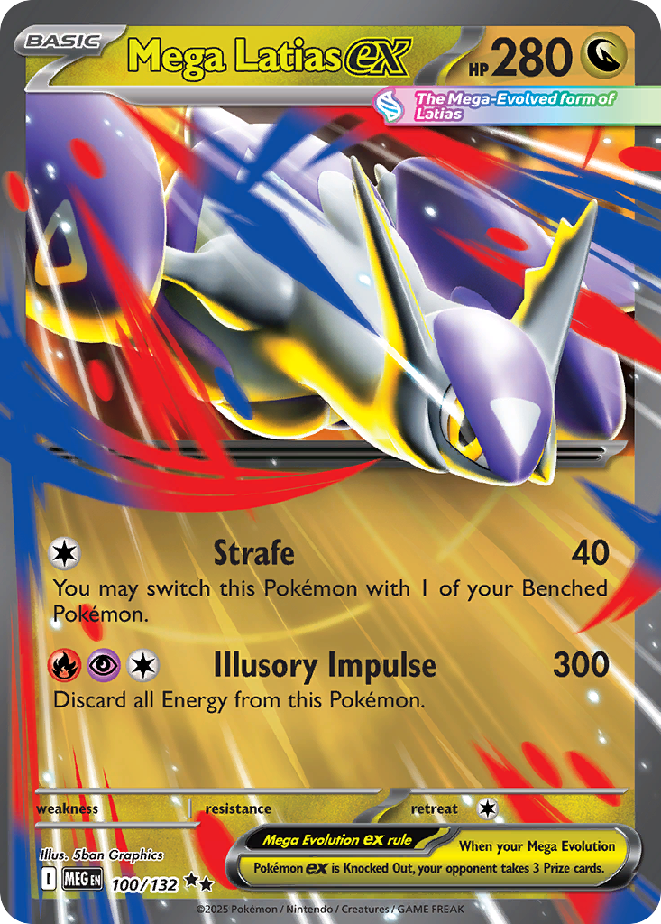 Mega Latias ex z edície Mega Evolution, karta č.100