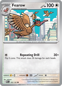 Fearow z edície Mega Evolution, karta č.103