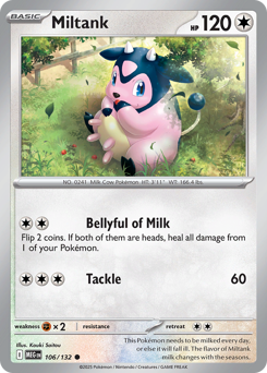 Miltank z edície Mega Evolution, karta č.106