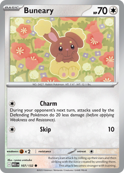 Buneary z edície Mega Evolution, karta č.107