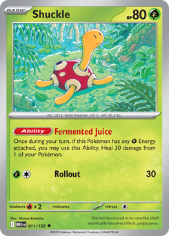 Shuckle z edície Mega Evolution, karta č.11
