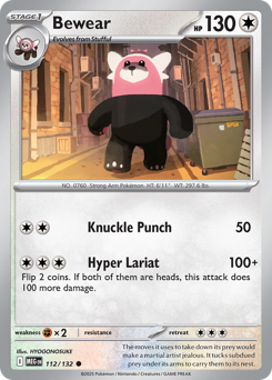 Bewear z edície Mega Evolution, karta č.112