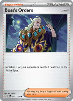 Boss's Orders z edície Mega Evolution, karta č.114