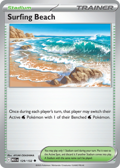 Surfing Beach z edície Mega Evolution, karta č.129