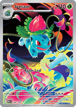 Ivysaur z edície Mega Evolution, karta č.134
