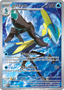 Inteleon z edície Mega Evolution, karta č.142