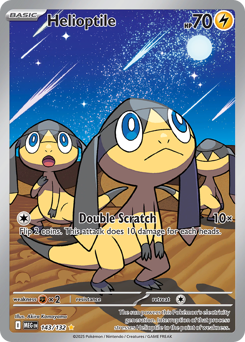 Helioptile z edície Mega Evolution, karta č.143