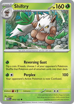 Shiftry z edície Mega Evolution, karta č.15