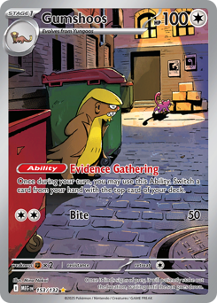 Gumshoos z edície Mega Evolution, karta č.153