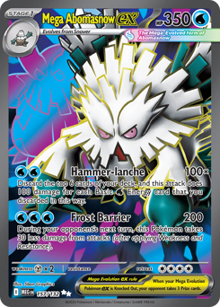 Mega Abomasnow ex z edície Mega Evolution, karta č.157