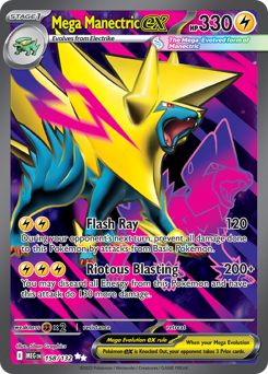 Mega Manectric ex z edície Mega Evolution, karta č.158
