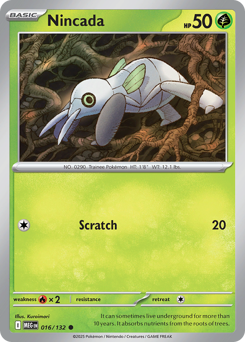 Nincada z edície Mega Evolution, karta č.16