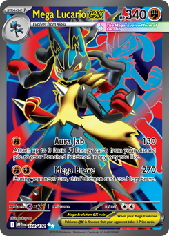 Mega Lucario ex z edície Mega Evolution, karta č.160
