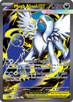 Mega Absol ex z edície Mega Evolution, karta č.161