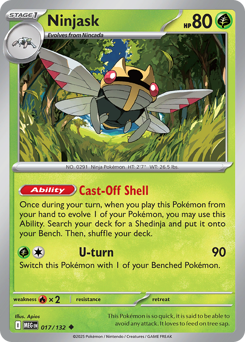 Ninjask z edície Mega Evolution, karta č.17