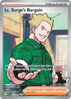 Lt. Surge's Bargain z edície Mega Evolution, karta č.170